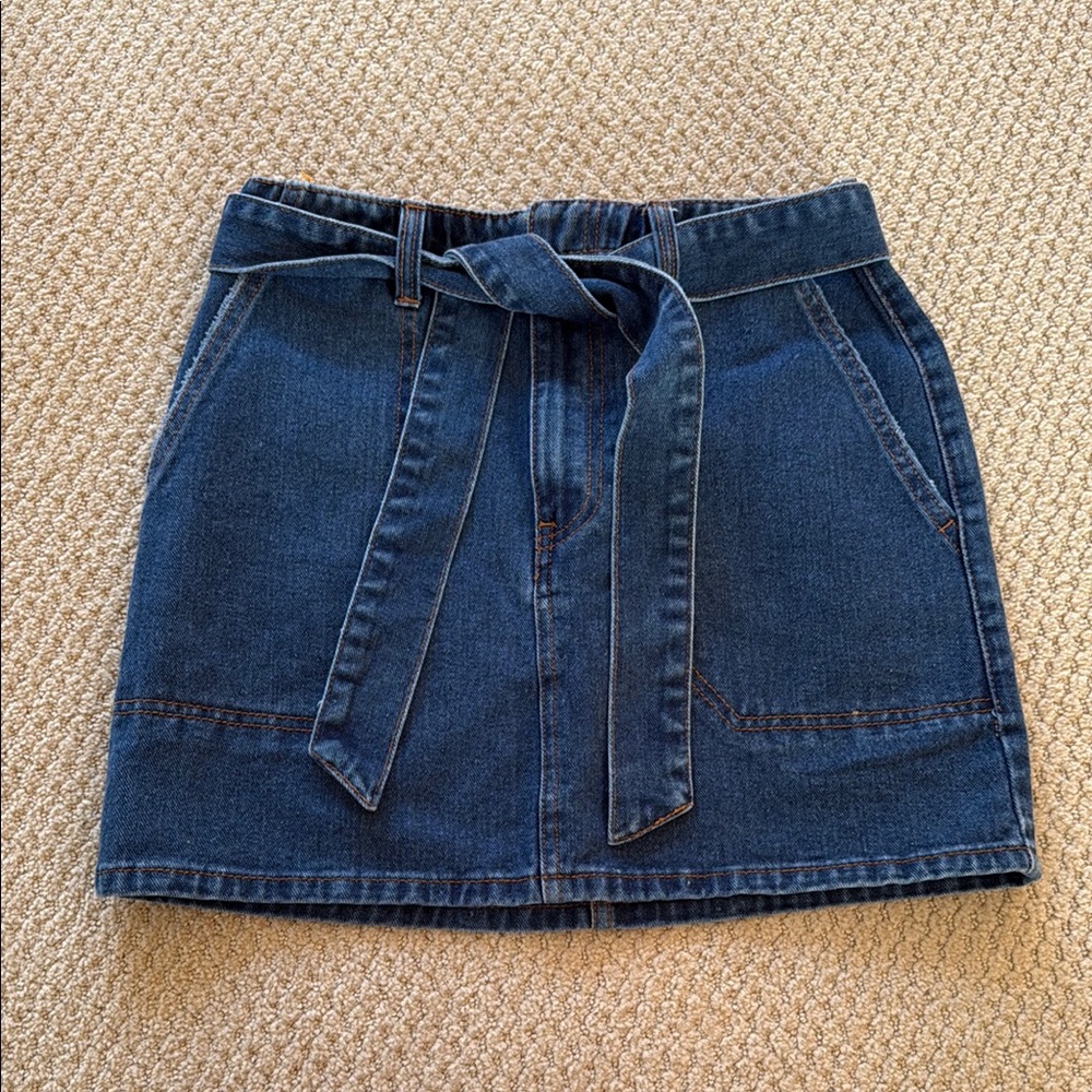 Billabong Blue Tie Front Mini Skirt Casual